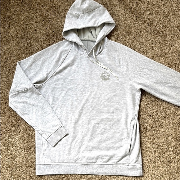 Lululemon City Sweat Pullover Hoodie NHL Vancouver Canucks Light Grey Sea Salt - Picture 5 of 12